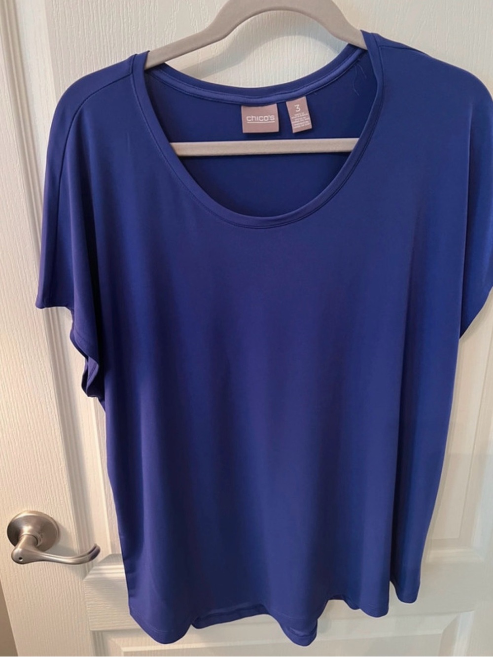 Chico's Women's Purple Scoop Neck Tee